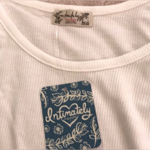 Free People High Neck Ribbed White Crop Top Size Large Intimately Free New NWT - Picture 6 of 10